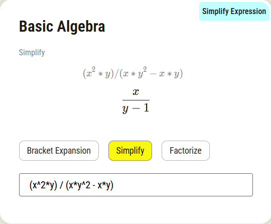 basic algebra