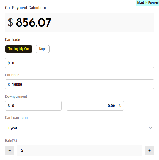 car payment calculator