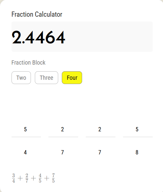 fraction addition