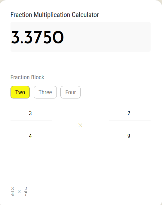 fraction multiplication