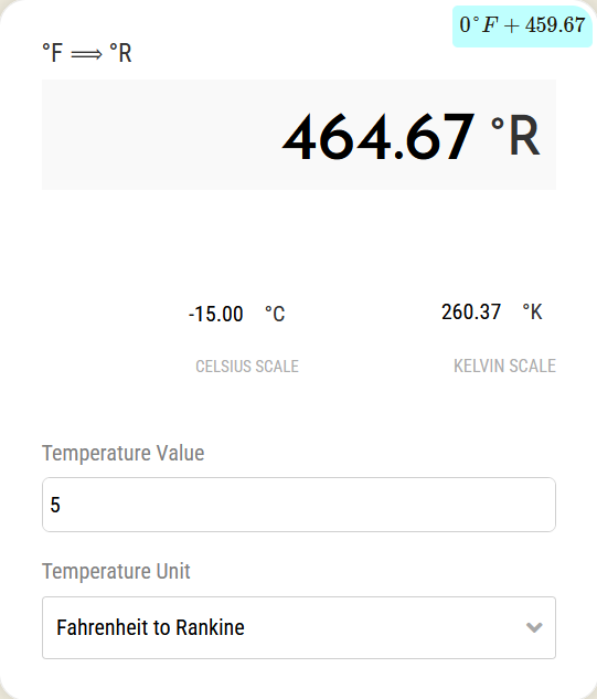 temperature calculator