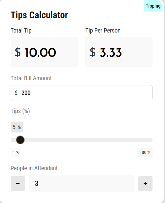 Tips Calculator