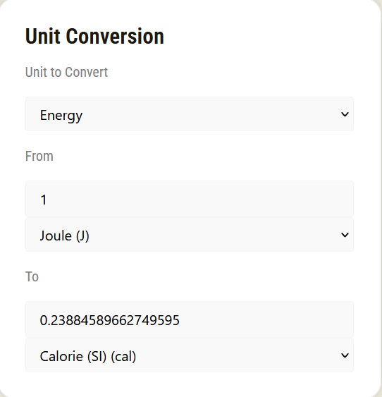 Unit Conversion